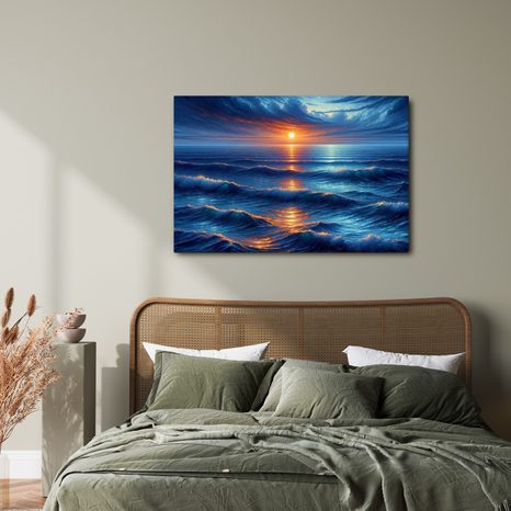 OBRAZ ZÁPAD SLUNCE NAD OCEÁNEM - OBRAZY VÝCHOD A ZÁPAD SLUNCE - OBRAZY
