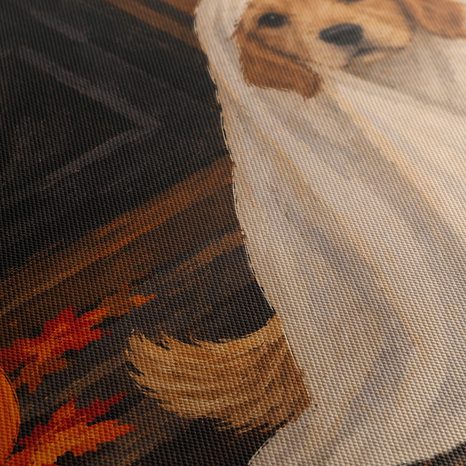 QUADRO SU TELA – CAGNOLINO DI HALLOWEEN SOTTO IL LENZUOLO - QUADRI HALLOWEEN E HORROR - STAMPE E QUADRI