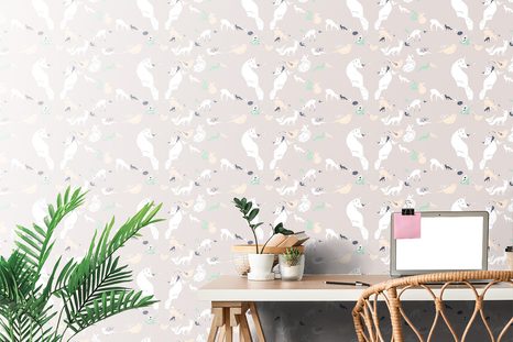 SAMOLEPILNA TAPETA SOŽITJE GOZDNIH ŽIVALI - SAMOLEPILNE TAPETE - TAPETE