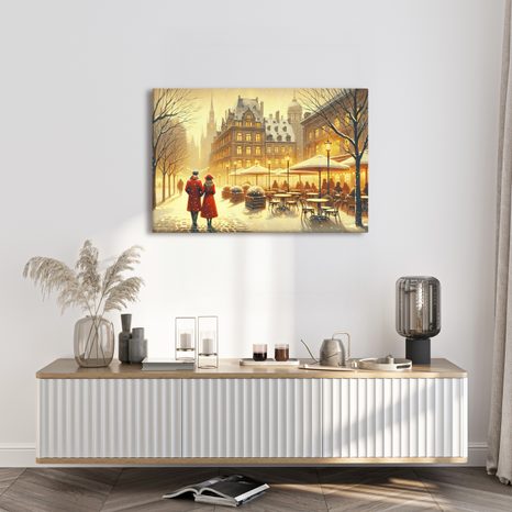 WANDBILD WINTERROMANZE - BILDER VON MENSCHEN - BILDER