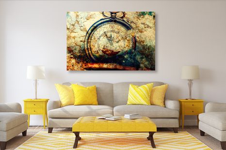 STAMPA SU TELA – OROLOGI ANTICHI - QUADRI VINTAGE E RETRÒ - STAMPE E QUADRI