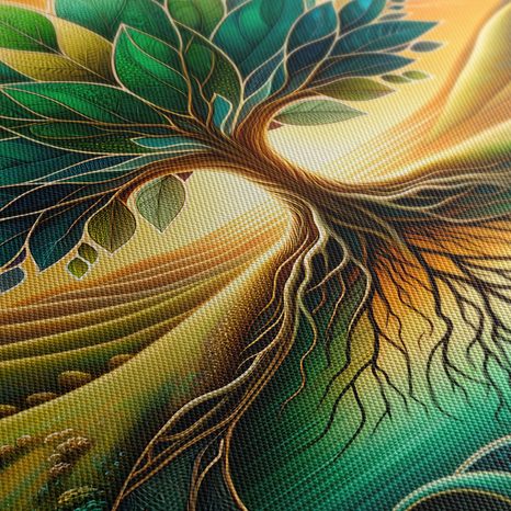 WANDBILD MYSTISCHER BAUM DES LEBENS AM SEE - BILDER BÄUME DES LEBENS - BILDER