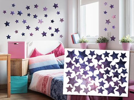 ADESIVI MURALI DECORATIVI STELLE - PER BAMBINI - ADESIVI