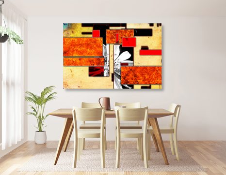 KÉP ABZSTRAKCIÓ NARANCSSÁRGA KIVITELBEN - ABSZTRAKT KÉPEK - KÉPEK