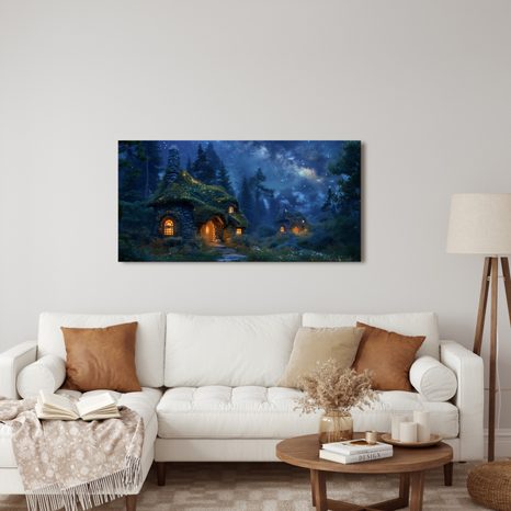 SLIKA BLAGDANSKA KUĆICA POD ZVIJEZDAMA - ŠARENE KUĆE - SLIKE