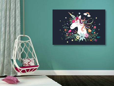 OBRAZ ROZTOMILÝ JEDNOROŽEC - DĚTSKÉ OBRAZY - OBRAZY