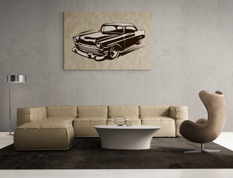 OBRAZ RETRO VETERÁN - VINTAGE A RETRO OBRAZY - OBRAZY