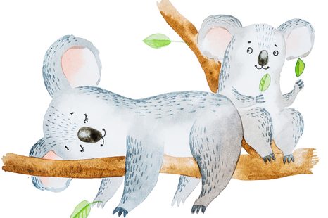 TABLOU KOALE DRĂGUȚE - TABLOURI PENTRU COPII - TABLOURI