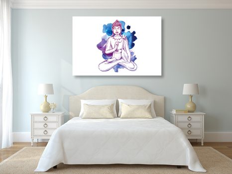 OBRAZ ILUSTRACE BUDHY - OBRAZY FENG SHUI - OBRAZY