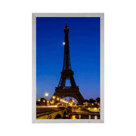 PLAGÁT EIFFELOVA VEŽA V NOCI - MESTÁ - PLAGÁTY