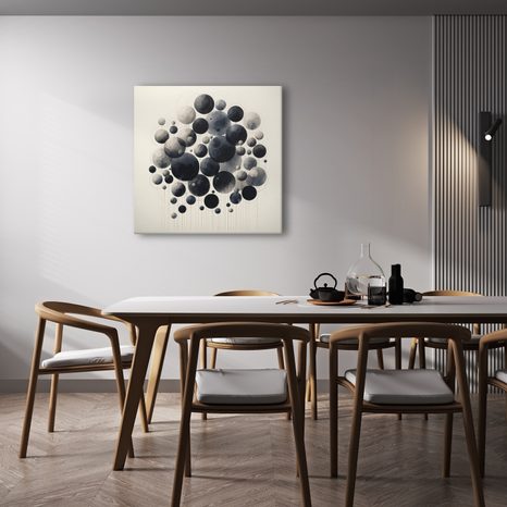 WANDBILD ABSTRAKTE KREISE IM RAUM - BILDER BÄUME DES LEBENS - BILDER