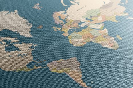 TABLOU HARTA CU ELEMENTE VINTAGE - TABLOURI CU HĂRȚI - TABLOURI