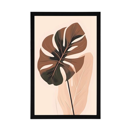 POSTER ABSTRAKTE BOTANISCHE FORMEN MONSTERA - ABSTRAKTE FORMEN - POSTER
