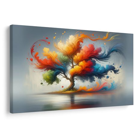 OBRAZ BAREVNÝ STROM ŽIVOTA V POHYBU - OBRAZY STROMY ŽIVOTA - OBRAZY