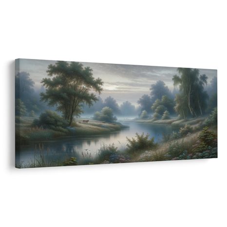 OBRAZ TICHÁ ŘEKA - OBRAZY PŘÍRODY A KRAJINY - OBRAZY