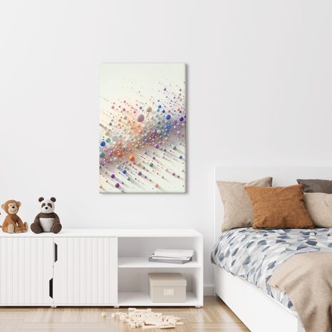 WANDBILD ABSTRAKTER TANZ DER REGENBOGENKUGELN - WANDBILDER ABSTRAKTE FORMEN - BILDER