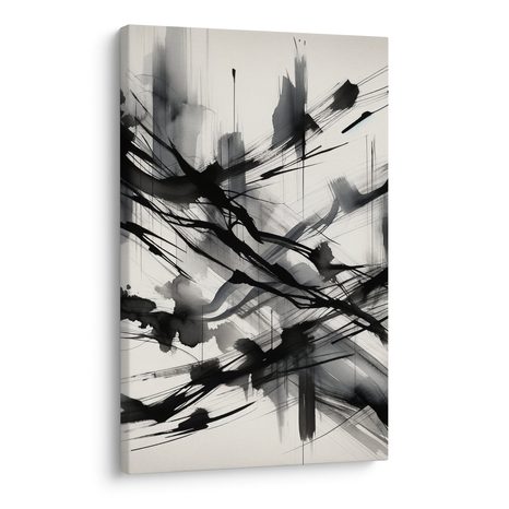 WANDBILD DYNAMISCHE PINSELSTRICHE - BILDER MIT LIEBESMOTIVEN - BILDER