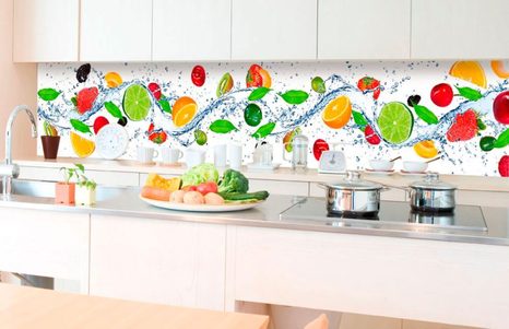 SELF ADHESIVE PHOTO WALLPAPER FOR KITCHEN FRUITS