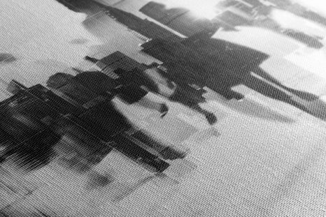 KÉP ÜZLETEMBEREK SZILUETTJEI FEKETE FEHÉRBEN - FEKETE-FEHÉR KÉPEK - KÉPEK