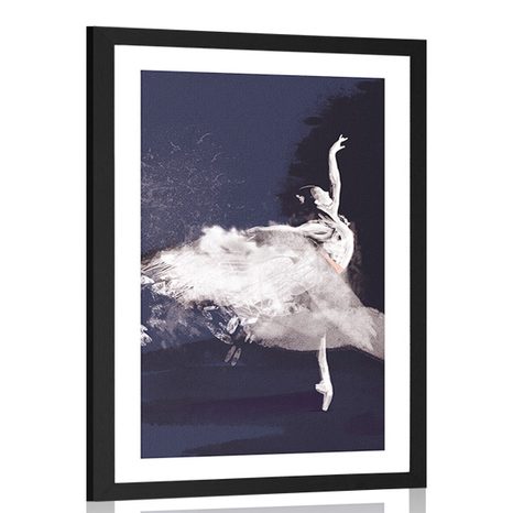 POSTER MIT PASSEPARTOUT LEIDENSCHAFTLICHER TANZ DER BALLERINA - MOTIVE AUS UNSERER WERKSTATT - POSTER