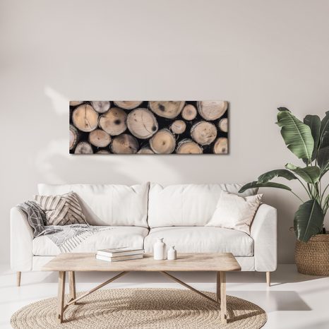 QUADRO SU TELA – TEXTURE NATURALE DEL LEGNO - QUADRI ALBERI E FOGLIE - STAMPE E QUADRI