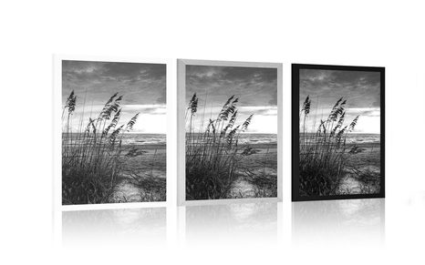 NAPLEMENTE A TENGERPARTON FEKETE-FEHÉR PLAKÁT - FEKETE-FEHÉR - POSZTEREK