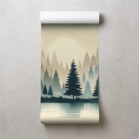 TAPETA ZAMLŽENÝ LESNÍ SOUMRAK - TAPETY LES - TAPETY