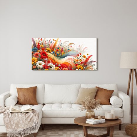 WANDBILD BLUMENWELLE - BILDER BLUMEN - BILDER