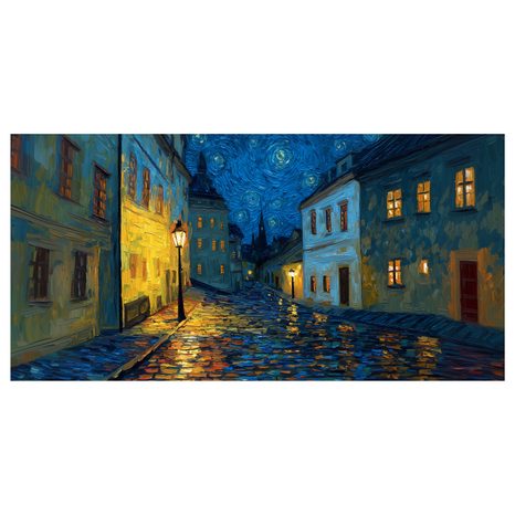 OBRAZ HVĚZDNÉ MĚSTSKÉ KLIDNO - OBRAZY MĚSTA - OBRAZY