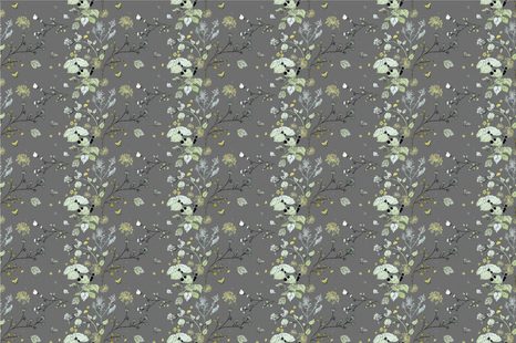 CARTA DA PARATI – FIORI DI CAMPO DI NOTTE - CARTA DA PARATI NATURA - CARTA DA PARATI