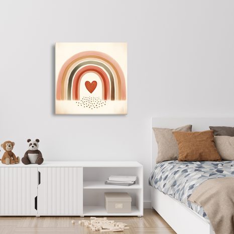 WANDBILD REGENBOGEN-TOR ZUM HERZEN - BILDER MIT LIEBESMOTIVEN - BILDER