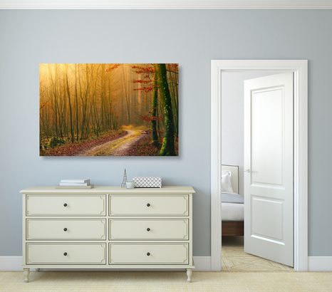КАРТИНА НА ПЛАТНО – ПЪТЕЧКА КЪМ ГОРАТА - КАРТИНИ НА ПРИРОДАТА И ПЕЙЗАЖИ - КАРТИНИ