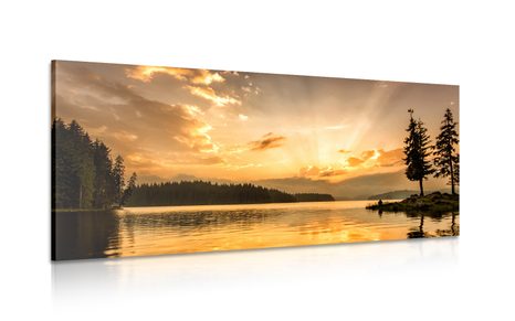 WANDBILD SPIEGELUNG IM BERGSEE - BILDER VON NATUR UND LANDSCHAFT - BILDER