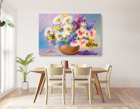 TABLOU PICTURĂ ÎN ULEI FLORILOR DE VARĂ - TABLOU FLORI - TABLOURI