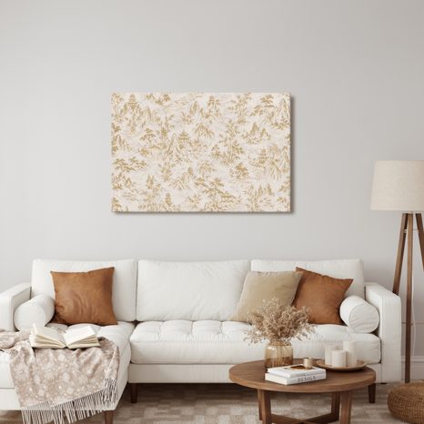 WANDBILD ZARTE ASIATISCHE BERGLANDSCHAFT - BILDER MIT FENG SHUI-MOTIVEN - BILDER