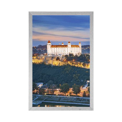 PLAGÁT POHĽAD NA BRATISLAVSKÝ HRAD - MESTÁ - PLAGÁTY