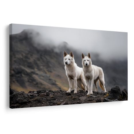 OBRAZ VLCI V MLHAVÝCH HORÁCH - OBRAZY PSI - OBRAZY