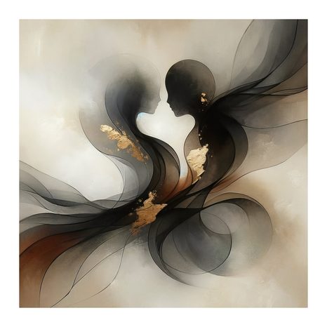 WANDBILD HARMONIE VON SCHATTEN UND LICHT - BILDER MIT LIEBESMOTIVEN - BILDER