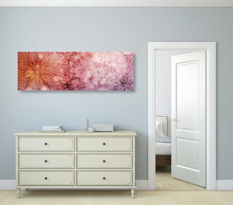 WANDBILD BLUMEN-MANDALA - BILDER MIT FENG SHUI-MOTIVEN - BILDER