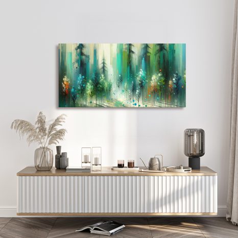 WANDBILD GEHEIMNIS DES GRÜNEN HAINS - BILDER WALD - BILDER