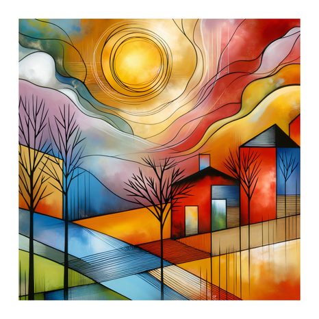 OBRAZ ULICE V BARVÁCH - ABSTRAKTNÍ OBRAZY - OBRAZY