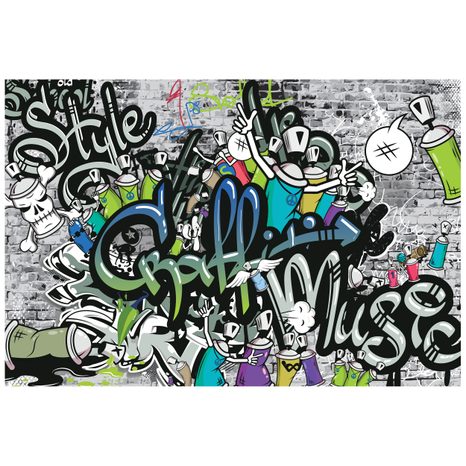 TAPETA STYLOVÁ GRAFFITI STĚNA - STREET ART TAPETY - TAPETY