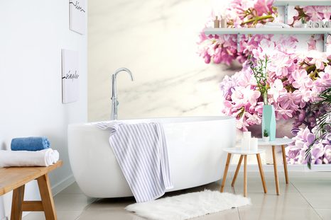 FOTOTAPETA ŠEŘÍK NA MRAMORU - TAPETY KVĚTINY - TAPETY