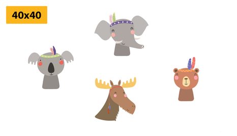 SET OBRAZŮ ROZTOMILÁ ZVÍŘÁTKA - SESTAVY OBRAZŮ - OBRAZY