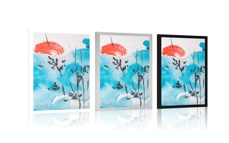 PLAKÁT MALBA JAPONSKÉ OBLOHY - PŘÍRODA - PLAKÁTY