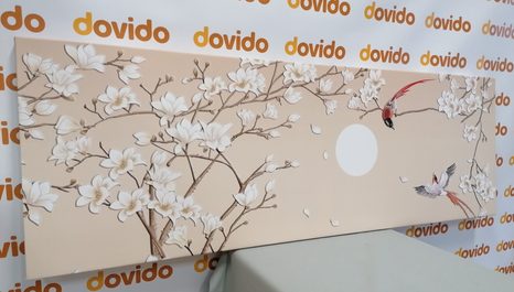 SLIKA PTIČKI NA VEJI DREVESA - SLIKE TIHOŽITJE - SLIKE