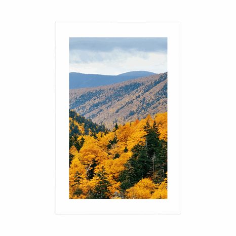 PLAGÁT S PASPARTOU VÝHĽAD NA MAJESTÁTNE HORY - PRÍRODA - PLAGÁTY