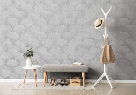 CARTA DA PARATI – ARCO GRIGIO MODERNO - CARTA DA PARATI SCHEMA - CARTA DA PARATI