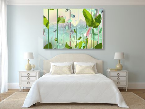 WANDBILD ABSTRAKTES PARADIES - BILDER BÄUME UND LAUB - BILDER