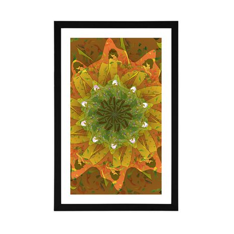 POSTER MIT PASSEPARTOUT EINZIGARTIGES MUSTER MIT FRAUEN - MOTIVE AUS UNSERER WERKSTATT - POSTER